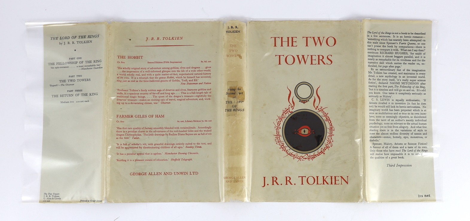 Tolkien, J.R.R - The Lord of the Rings, 3 vols, 1st editions